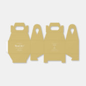 Elegante Hochzeitskalligraphie Danke Gold White Geschenkschachtel (Ungefaltet)