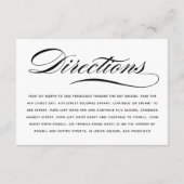 Elegante Hochzeitskarte Begleitkarte (Rückseite)
