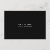 Elegante Hochzeitskarte Begleitkarte (Rückseite)