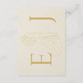 Elegante Hochzeitskarte Begleitkarte (Rückseite)