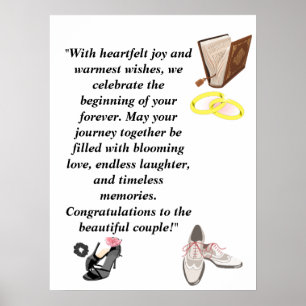Elegante Hochzeitskarte – Chic schwarze Absätze mi Poster