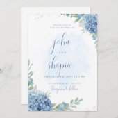 Elegante Hochzeitskarte Einladung (Vorne/Hinten)