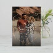 Elegante Hochzeitskarte Folieneinladung (Stehend vorne)