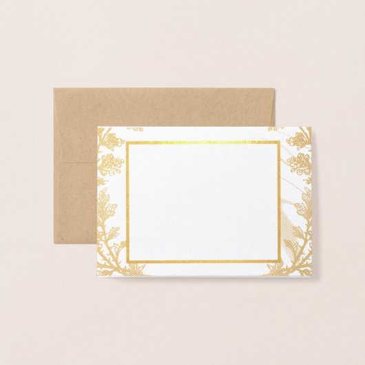 Elegante Hochzeitskarte Folienkarte (Vorderseite mit Umschlag)