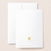 Elegante Hochzeitskarte Folienkarte (Rückseite mit Umschlag)