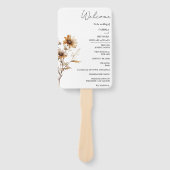 Elegante Hochzeitskarte für die Elfenbeinküche - W Fächer (Vorderseite)