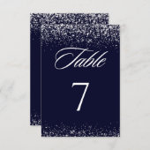 Elegante Hochzeitskarte für die Tischnummer (Vorne/Hinten)