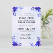 Elegante Hochzeitskarte mit Aquarellfarben Einladung (Stehend Vorderseite)