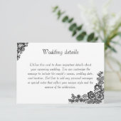 Elegante Hochzeitskarte mit individualisierbarer M Begleitkarte (Stehend Vorderseite)