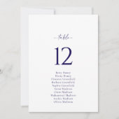 Elegante Hochzeitskarte mit Tischnummer (Vorderseite)
