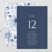 Elegante Hochzeitskarte mit Tischnummer (Vorne/Hinten)