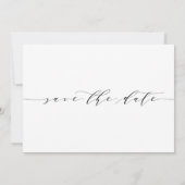 Elegante Hochzeitskarte Save the Date (Rückseite)