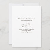 Elegante Hochzeitskarte Save the Date (Rückseite)