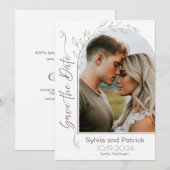 Elegante Hochzeitskarte Save the Date (Vorne/Hinten)