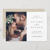 Elegante Hochzeitskarte Save the Date (Vorne/Hinten)