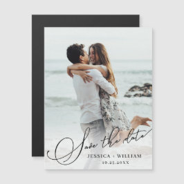 Elegante Hochzeitskarte Save the Date Magnetfotoka Magnetkarte