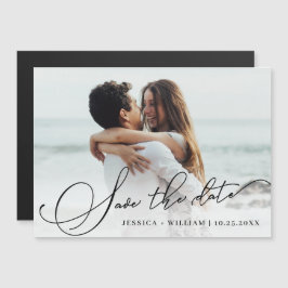 Elegante Hochzeitskarte Save the Date Magnetfotoka Magnetkarte