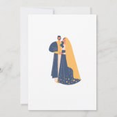 Elegante Hochzeitskarte - Schwarze Heelse mit rosa Einladung (Rückseite)