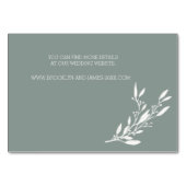 Elegante Hochzeitskarte Tischnummer (Rückseite)