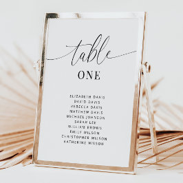 Elegante Hochzeitskarten mit Namen für die Tischnu Ankündigung