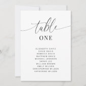 Elegante Hochzeitskarten mit Namen für die Tischnu Ankündigung (Vorderseite)