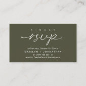Elegante Hochzeitskarten RSVP per Telefon oder E-M Begleitkarte (Vorderseite)