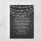 Elegante Hochzeitsketten Schwarz Einladung (Rückseite)