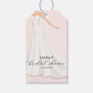 Elegante Hochzeitskleid Brautparty Rosa Gastgesche Geschenkanhänger