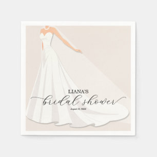 Elegante Hochzeitskleid Brautparty Serviette