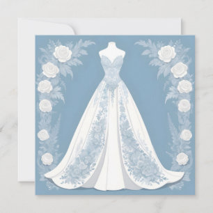 Elegante Hochzeitskleid-Illustration Save The Date