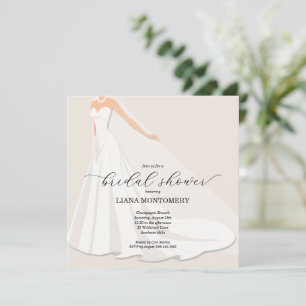 Elegante Hochzeitskleid-Junggesellinnen-Abschied