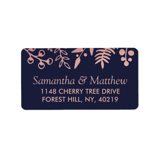 Elegante Hochzeitskollektion für Seestreitkräfte u Adressaufkleber (Vorne)