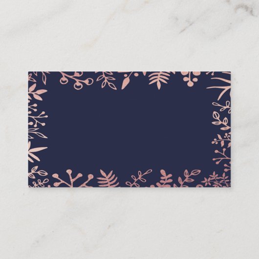 Elegante Hochzeitskollektion für Seestreitkräfte u Begleitkarte (Rückseite)