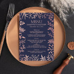 Elegante Hochzeitskollektion für Seestreitkräfte u Menükarte<br><div class="desc">Feiern Sie stilvoll mit diesen modernen und sehr trendigen Frühstücksmenüs für Hochzeiten. Das Design ist leicht mit Ihrer eigenen Formulierung zu personalisieren und Ihre Gäste werden begeistert sein,  wenn sie diese fantastischen Menüs sehen. Matching-Elemente finden Sie in der Auflistung.</div>