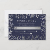 Elegante Hochzeitskollektion für Seestreitkräfte u RSVP Karte (Vorderseite)