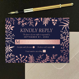 Elegante Hochzeitskollektion für Seestreitkräfte u RSVP Karte