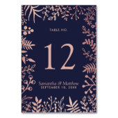 Elegante Hochzeitskollektion für Seestreitkräfte u Tischnummer (Vorderseite)