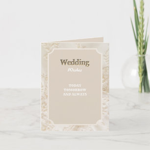 Elegante Hochzeitskongregate aus Elfenbein Dankeskarte