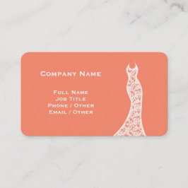 Elegante Hochzeitskoralle Visitenkarte