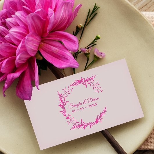 Elegante Hochzeitskranz-Wildblumen und Zweige Gummistempel