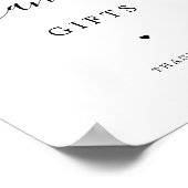 Elegante Hochzeitskriptkarten und Geschenktabellen Poster (Ecke)