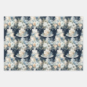 Elegante Hochzeitskuchen und Blume Geschenkpapier Set (Vorderseite 2)
