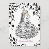 Elegante Hochzeitskuppeldarstellung Einladung (Vorne/Hinten)