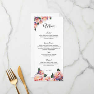 Elegante Hochzeitsmenüvorlage – Ausdruckbares Desi Menükarte