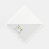 elegante Hochzeitsmonogramm Serviette (Ecke)