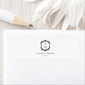 Elegante Hochzeitsmonogramm-Zigarrenband-Etikett (Insitu)