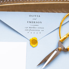 Elegante Hochzeitsnamen Klassische Rücksendeadress Gummistempel