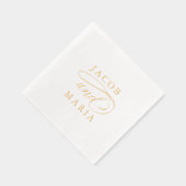 Elegante Hochzeitspaare Servietten Mit Folie (Rechts)