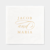 Elegante Hochzeitspaare Servietten Mit Folie (Vorderseite)