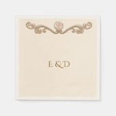 Elegante Hochzeitspapier Servietten (Vorderseite)